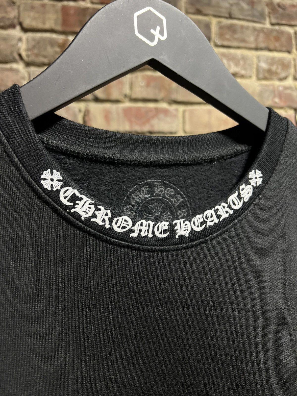 Chrome Hearts Neck Script Black Crewneck Sz. M