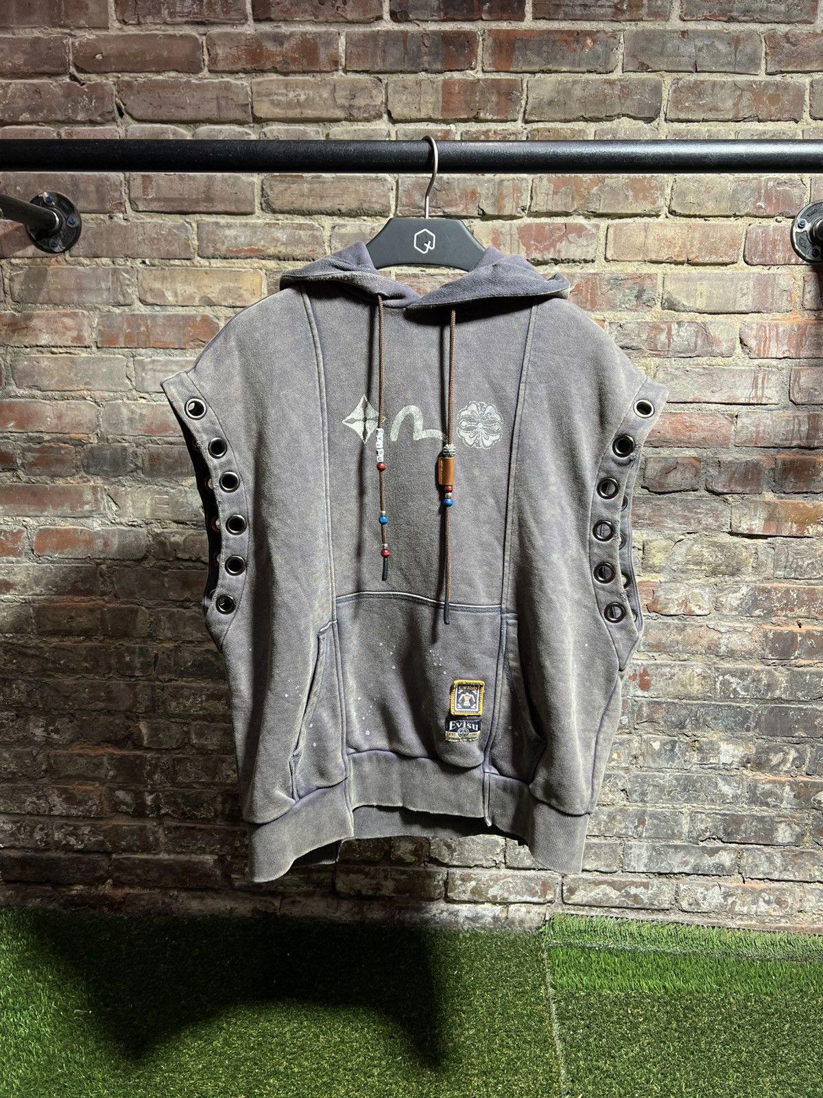 Evisu Deconstructed Hoodie Sz. S