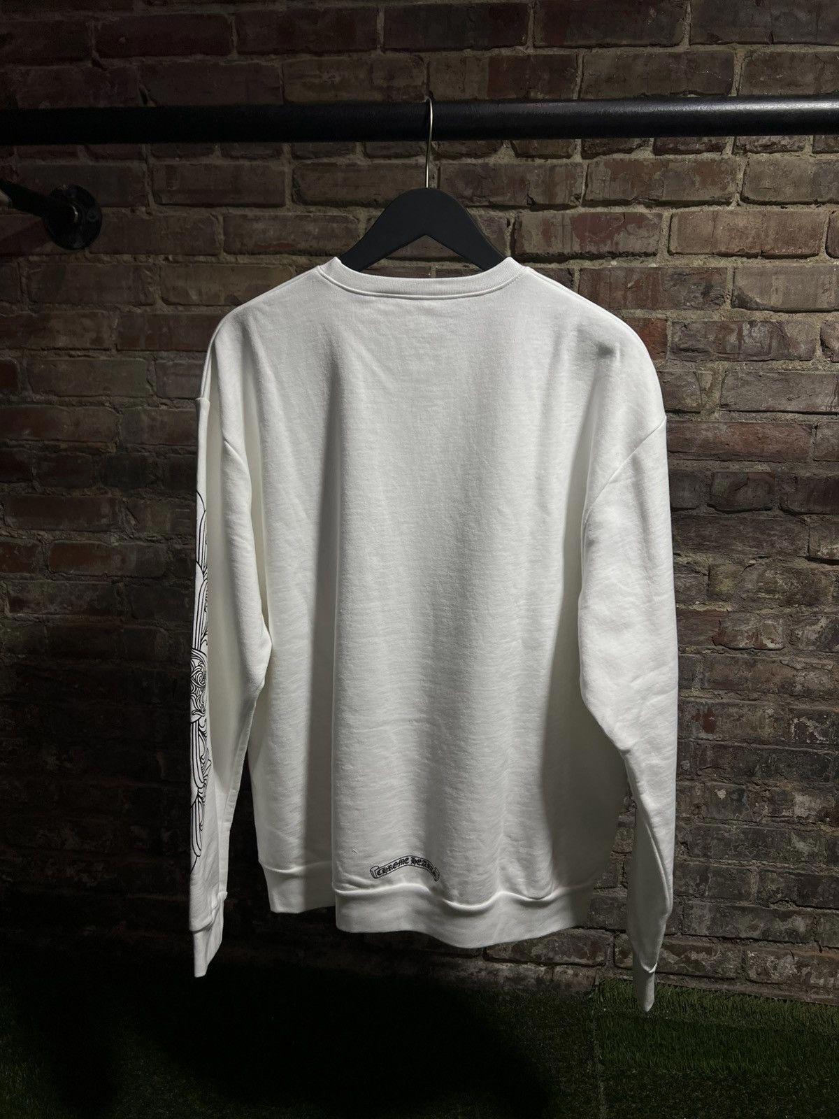 Chrome Hearts Neck Script White Crewneck Sz. M