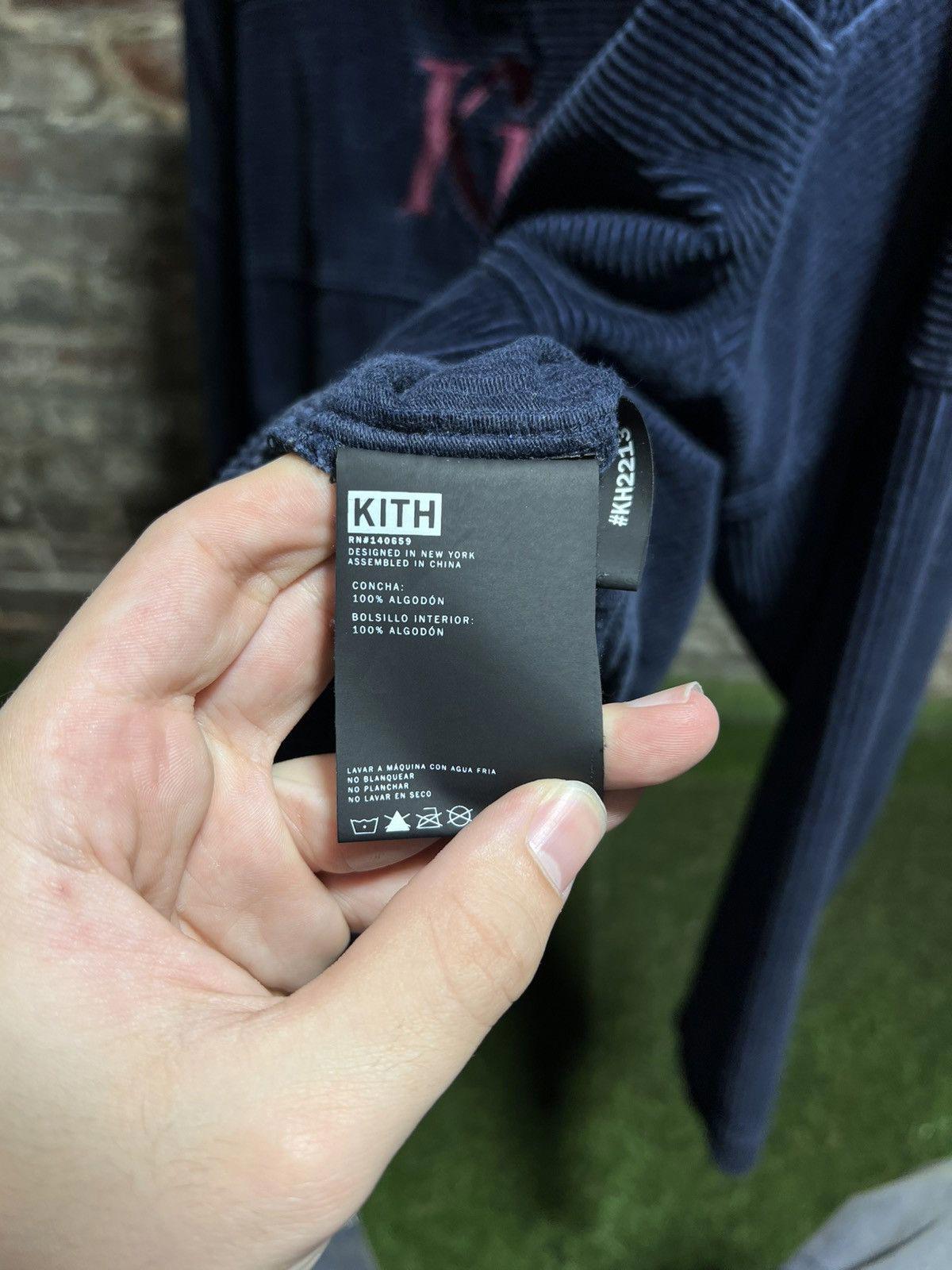 Kith Corduroy Navy Pullover Hoodie Sz. M