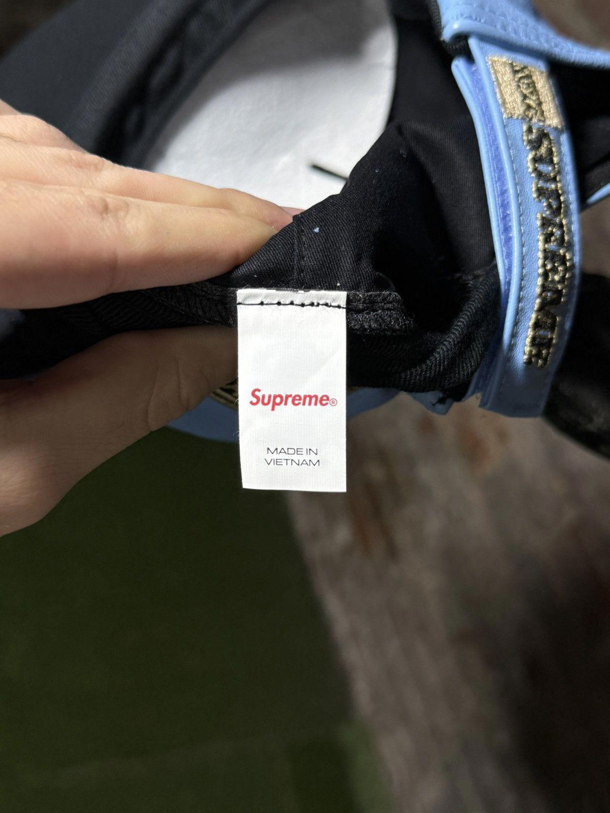 Supreme New York Blue Leather 6-Panel Hat