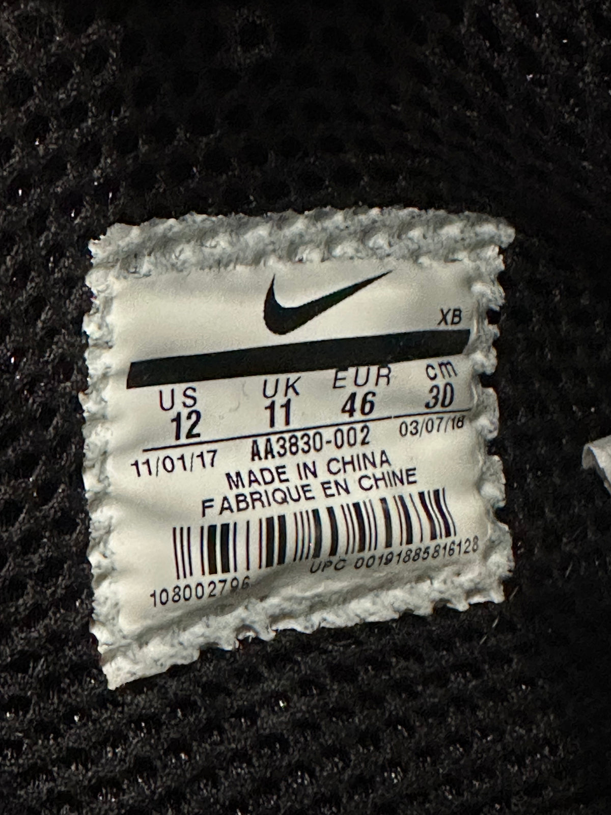 Off-White x Nike Air Presto Black Sz. 12