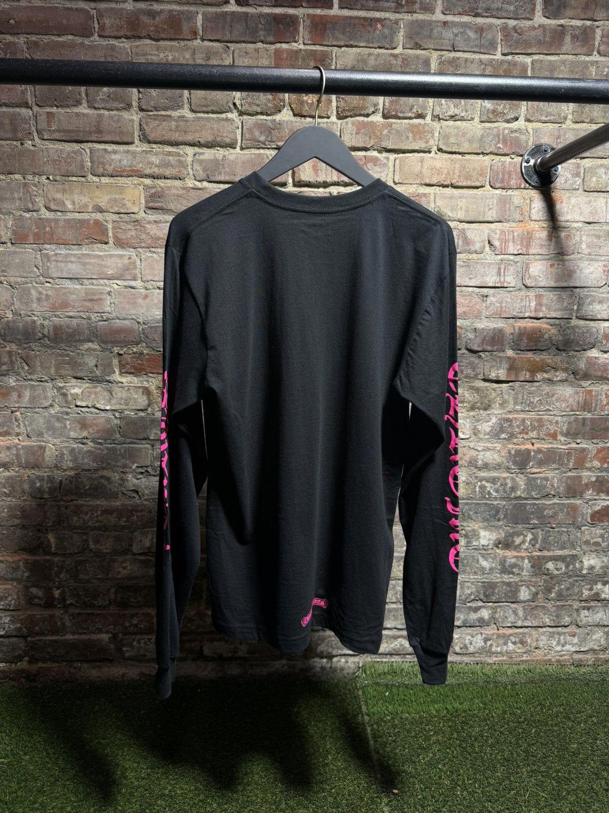 Chrome Hearts Black/Pink Neck Logo L/S Sz. L