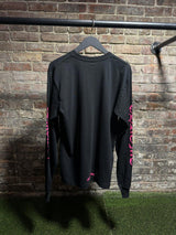 Chrome Hearts Black/Pink Neck Logo L/S Sz. L
