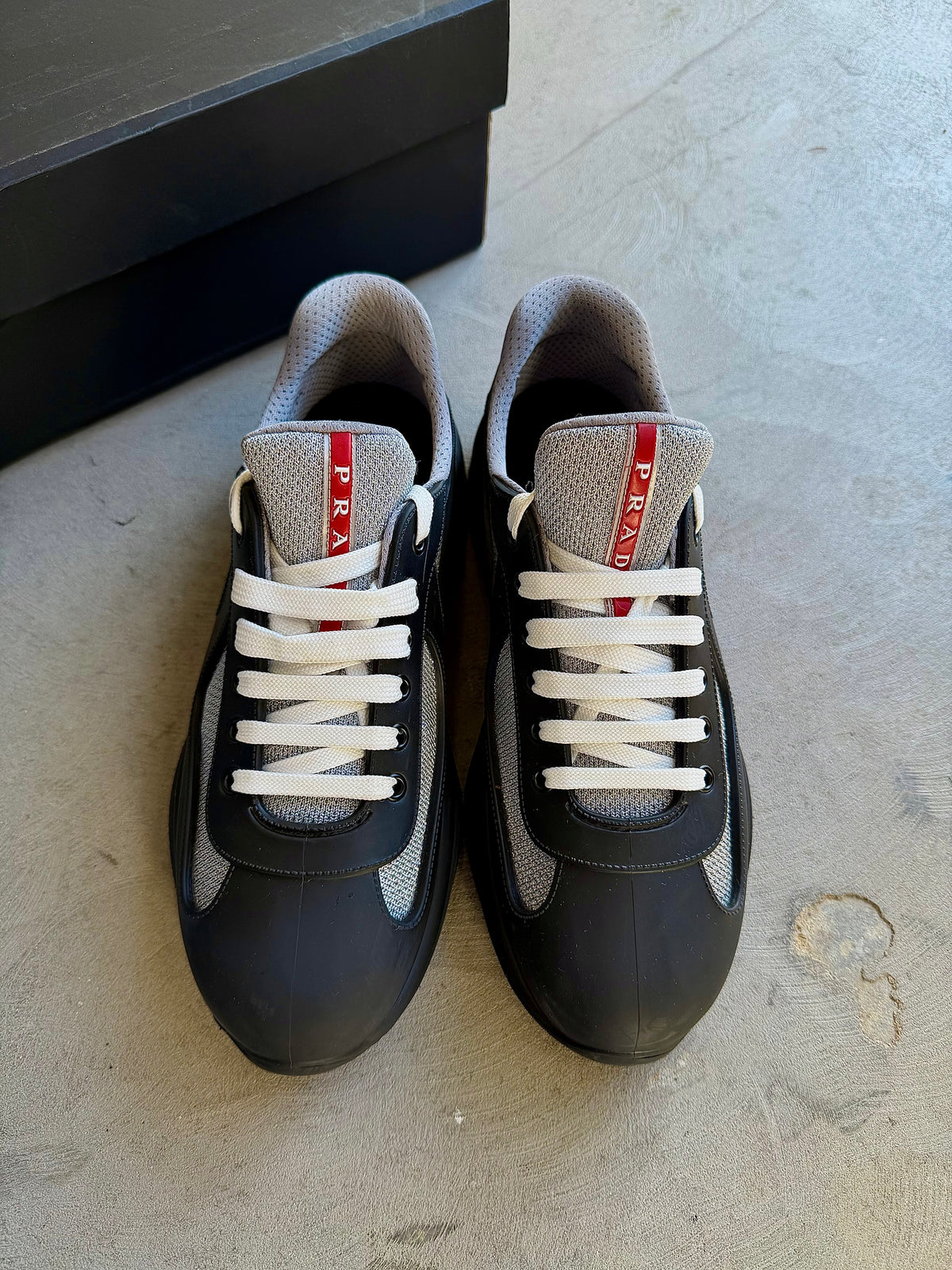 Prada America’s Cup Rubber Sneaker Black Sz. 42
