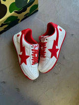 Bapesta Low Big Sta White/Red Sz. 12