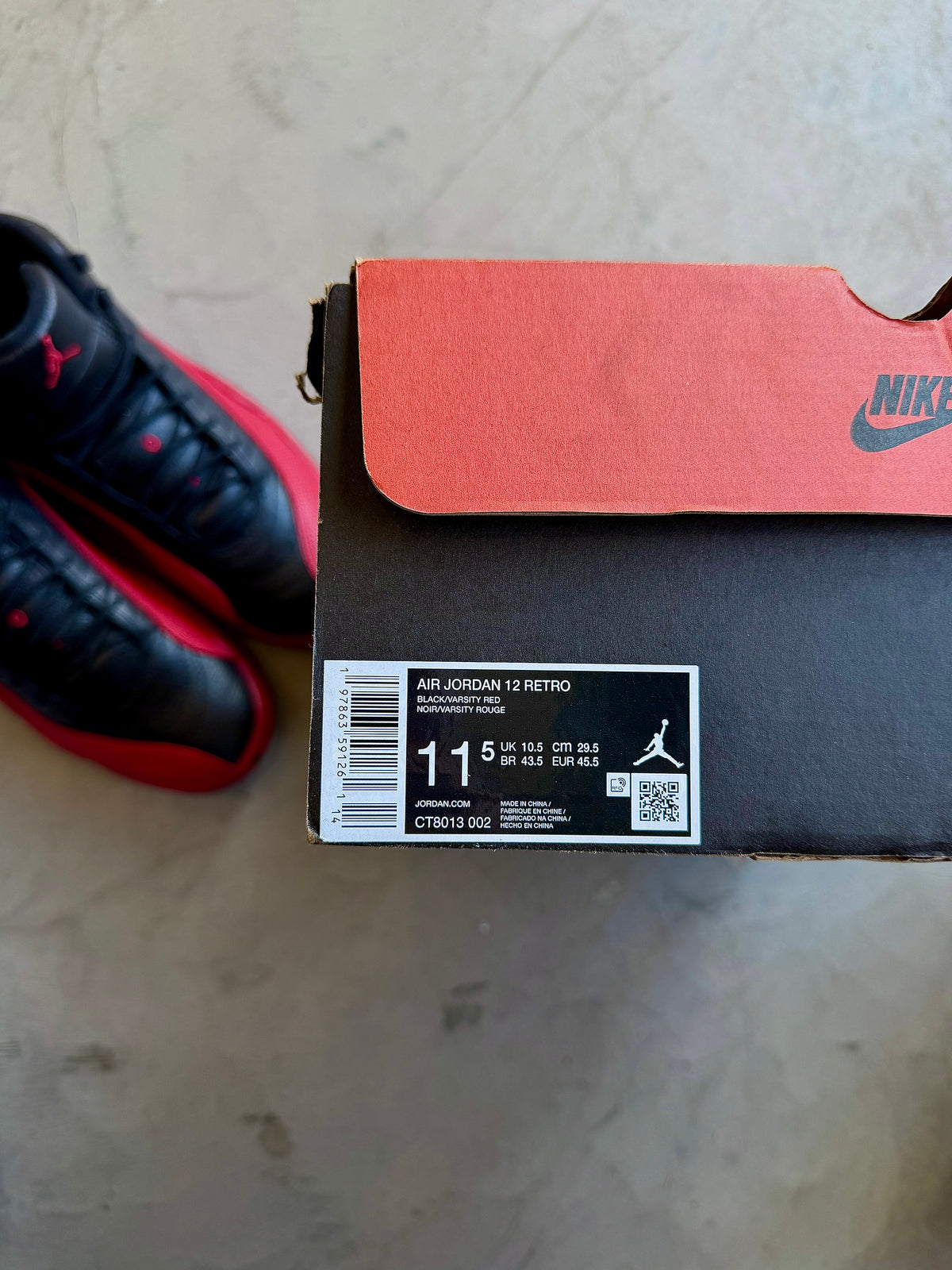 Jordan 12 Flu Game Sz. 11.5
