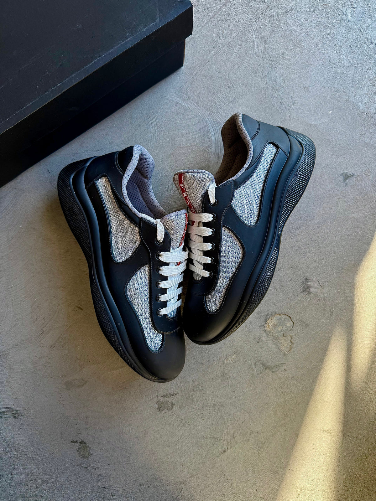 Prada America’s Cup Rubber Sneaker Black Sz. 42