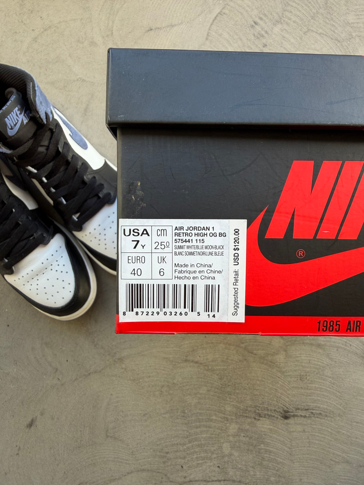 Jordan 1 Blue Moon Sz. 7