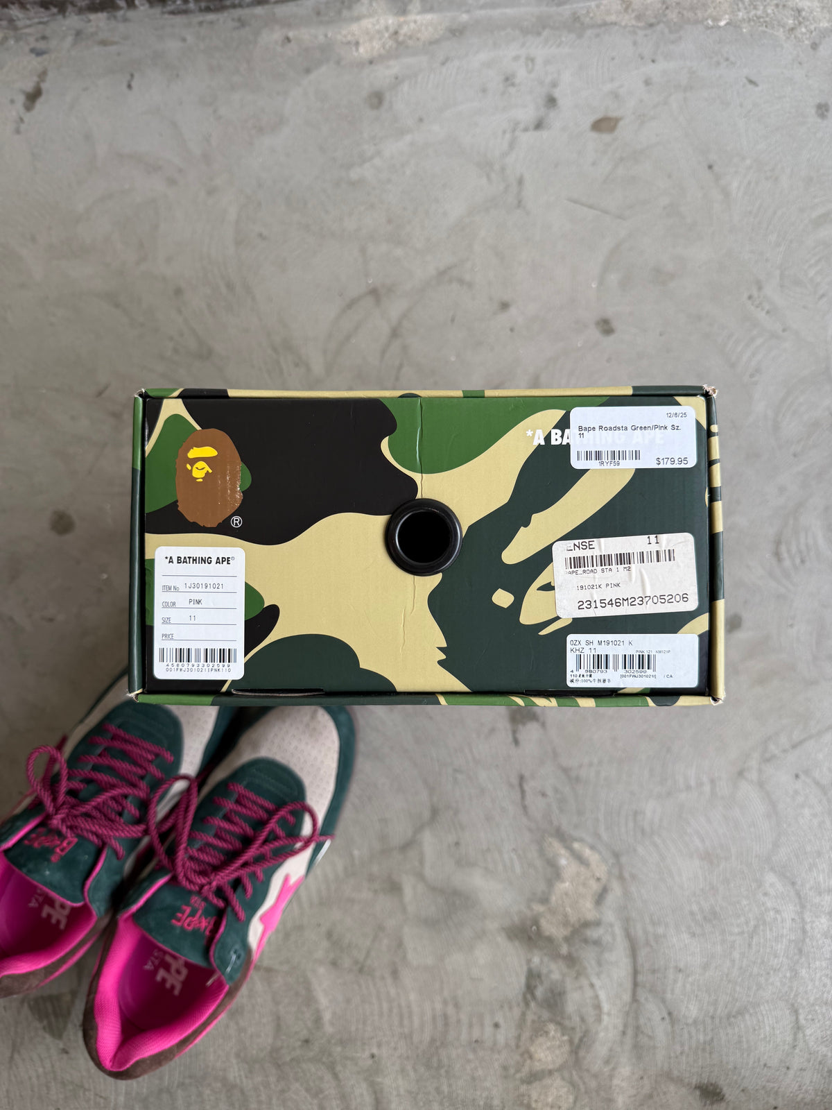 Bape Roadsta Green/Pink Sz. 11
