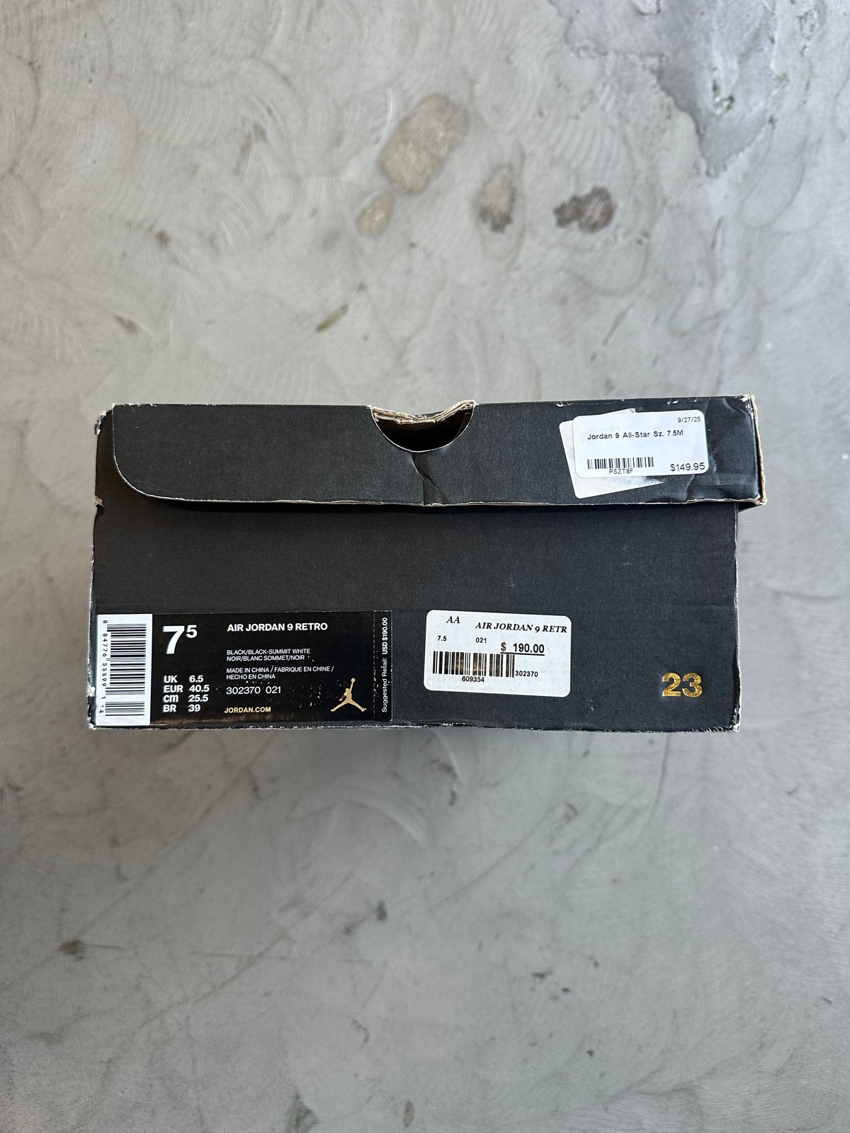 Jordan 9 All-Star Sz. 7.5