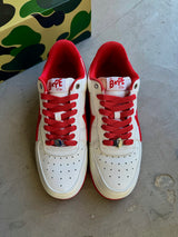 Bapesta Low Big Sta White/Red Sz. 12
