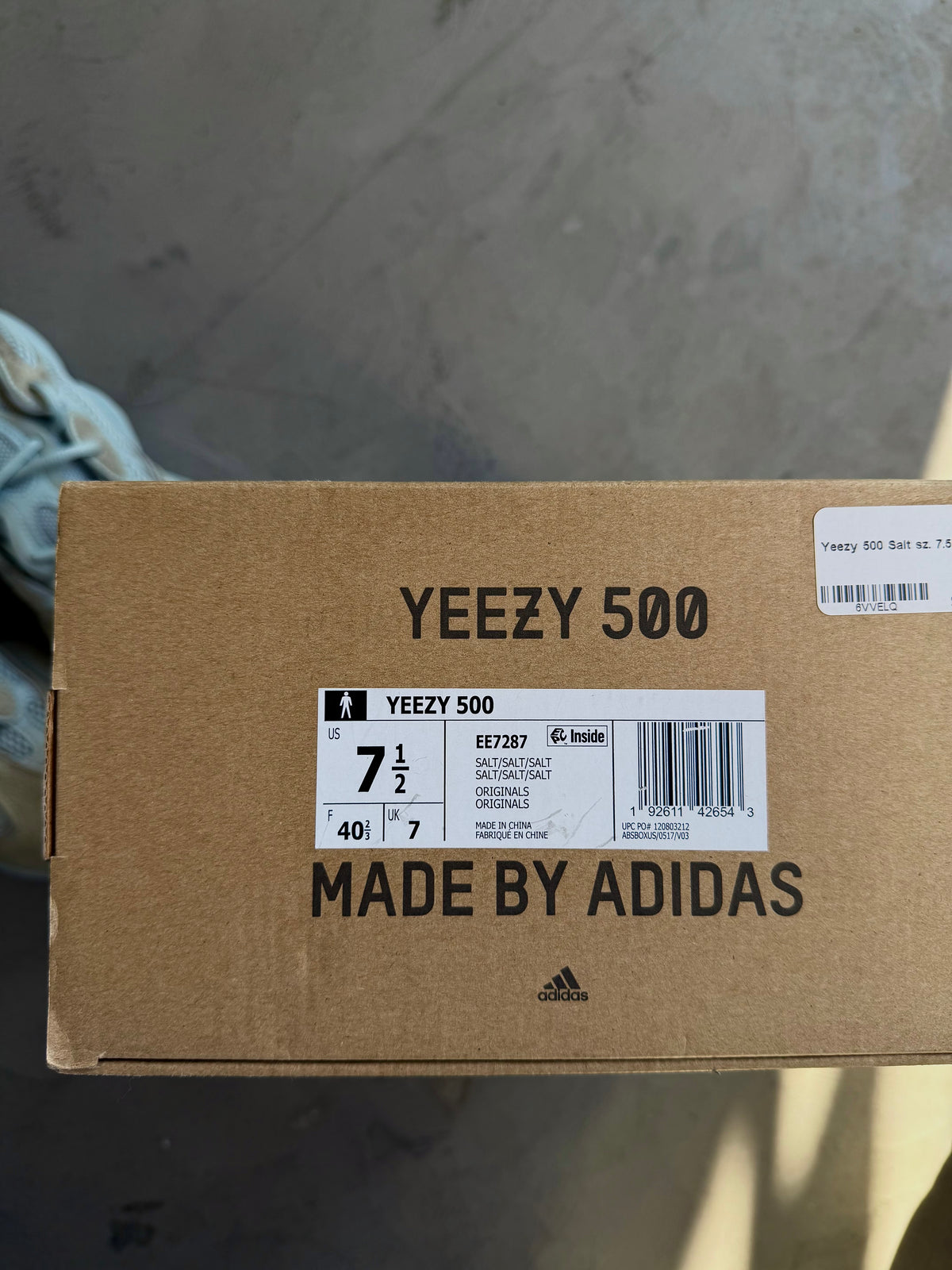Yeezy 500 Salt Sz. 7.5