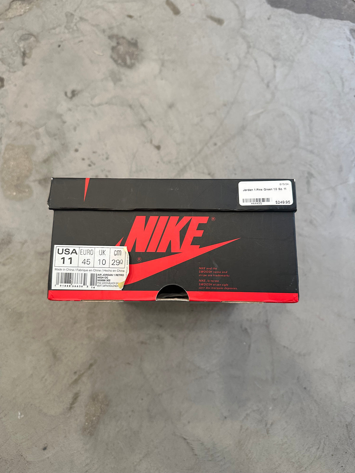 Jordan 1 Pine Green Sz. 11