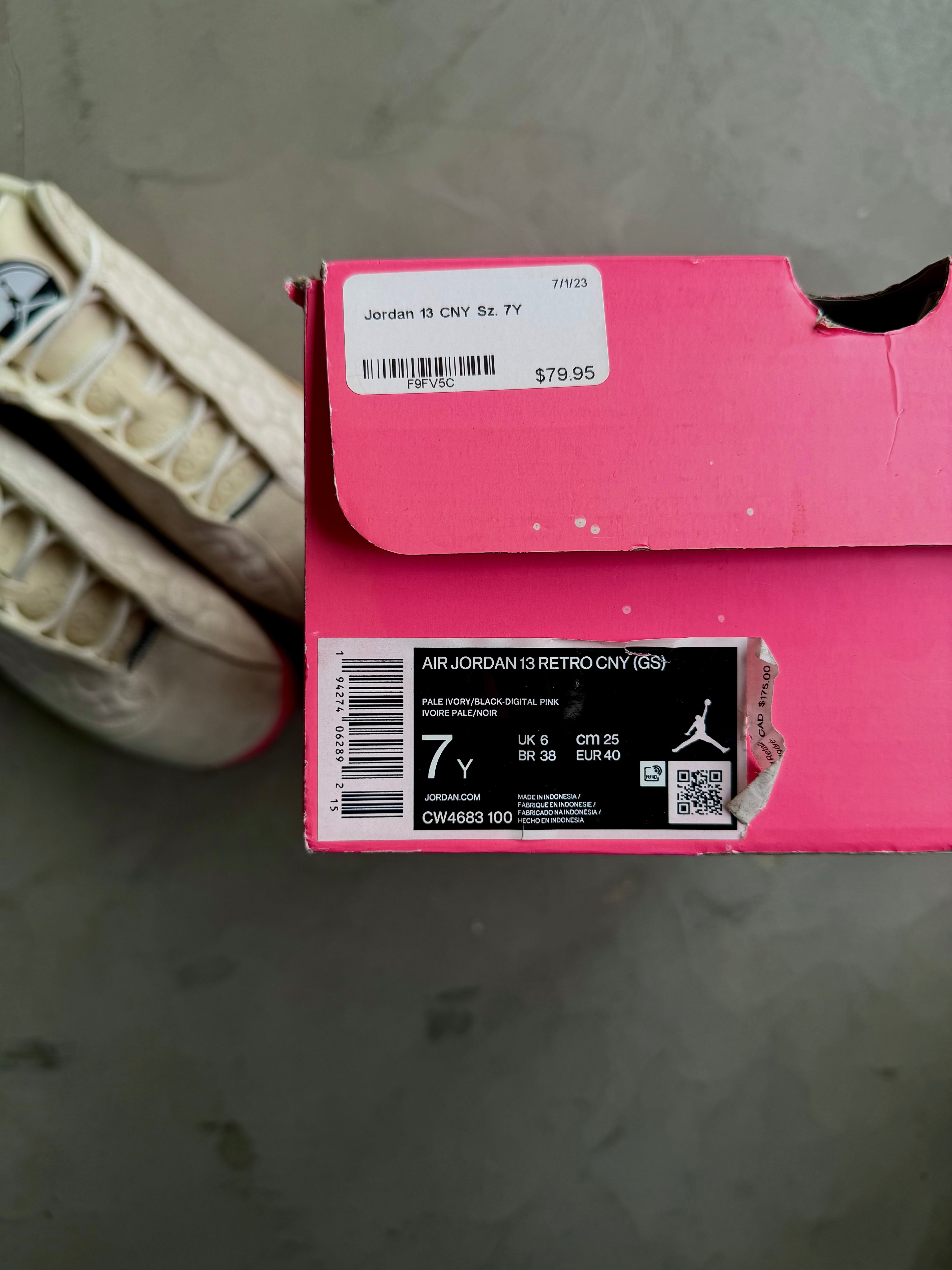 Jordan 13 CNY Sz. 7Y
