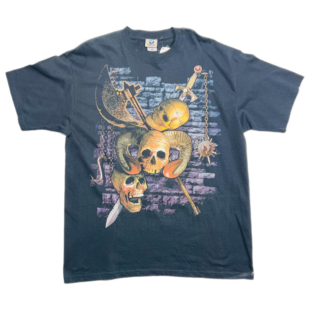 Liquid Blue Skull Tee Sz.L