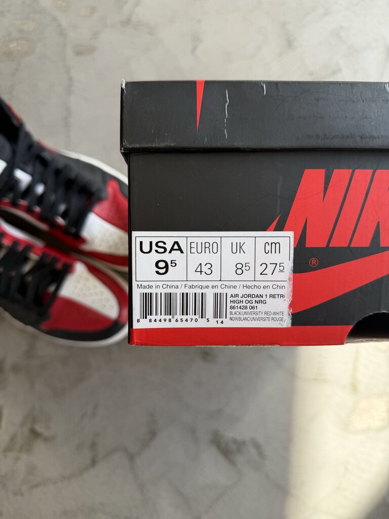 Jordan 1 Homage to Home Sz.9.5