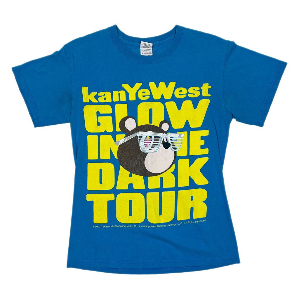 Vintage Kanye West Glow In The Dark Tour Tee Blue Sz. S