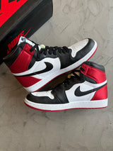 Jordan 1 Satin Black Toe Sz. 10.5M | 12W