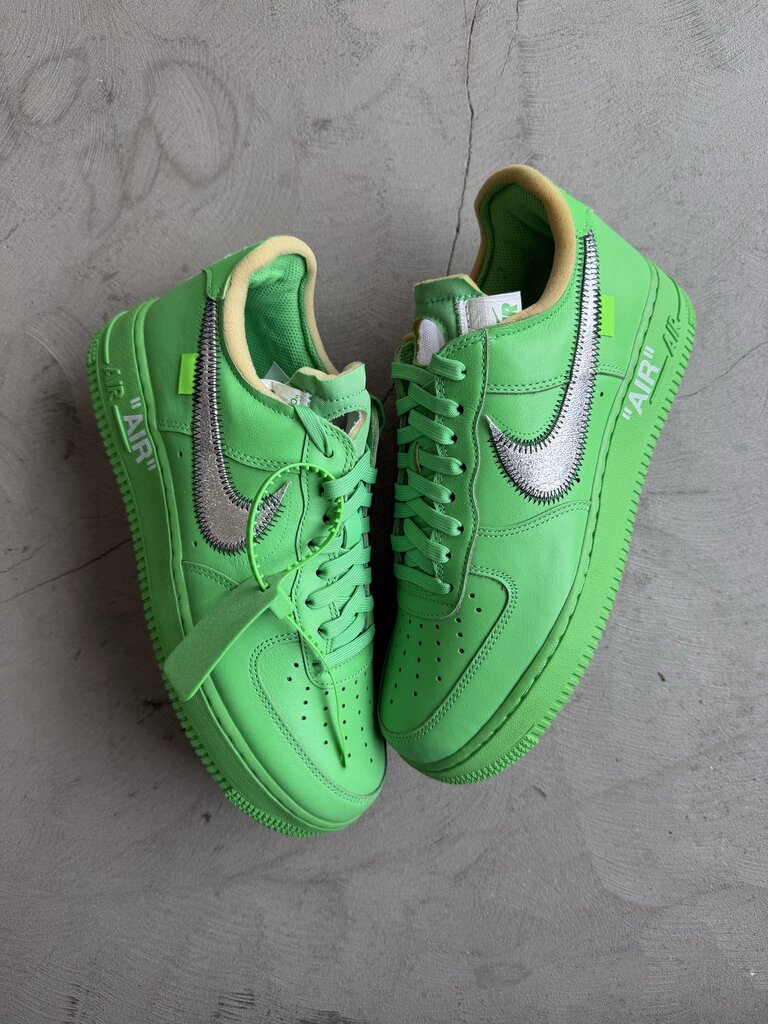 Off White x Nike Air Force 1 Low Green Spark Sz. 8.5 (No Box)