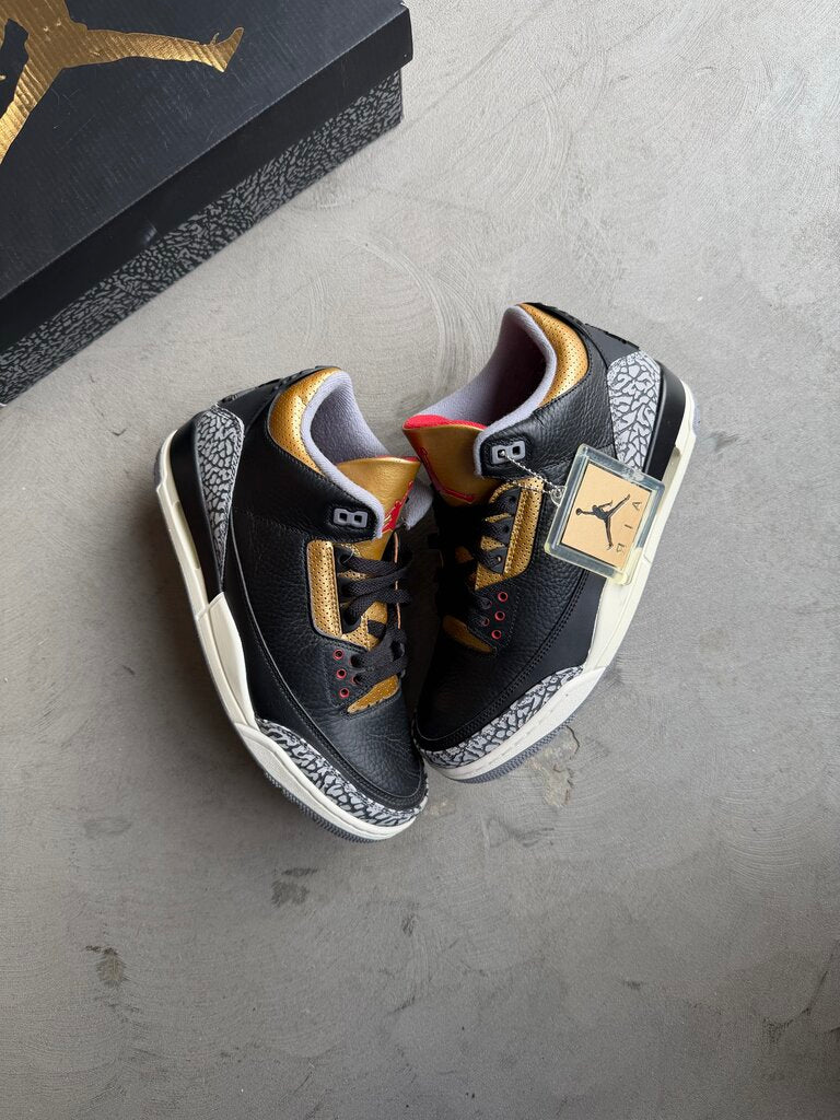 Jordan 3 Black Cement Gold Sz. 10.5W | 9M