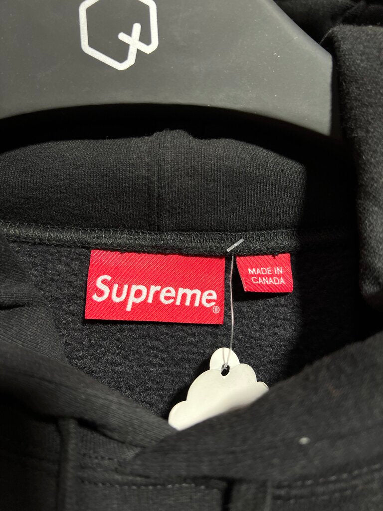 Supreme World Famous Mini Logo Hoodie Black Sz. L