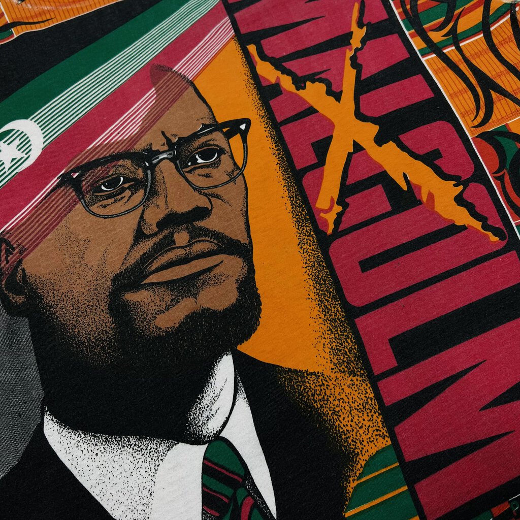 Malcolm X All Over Print Tee Sz. XL