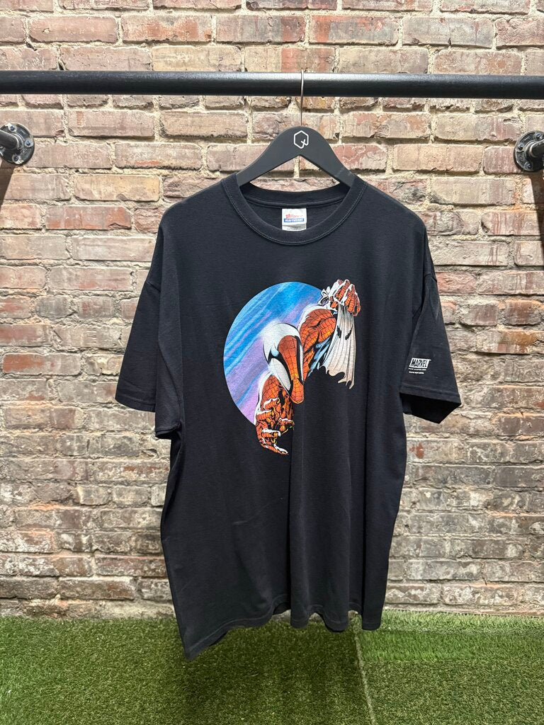 2004 Spiderman Mask Tee Black Sz. XL