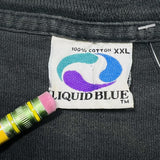 1995 Liquid Blue Tiger Tee Black Sz. XXL