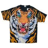 1995 Liquid Blue Tiger Tee Black Sz. XXL