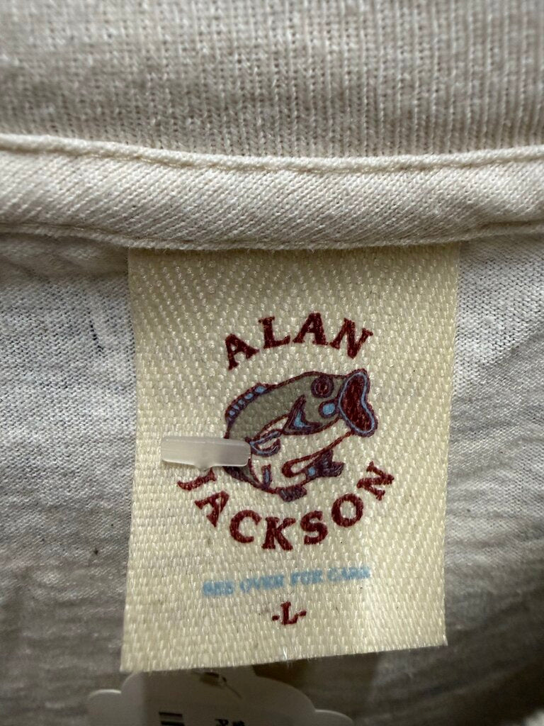 1995 Alan Jackson All Over Print Tee Sz. L