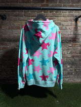 BAPE Sta Pattern Hoodie Teal Sz. XXXL