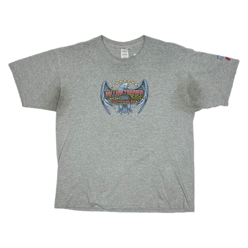 Vintage 2005 Rolling Thunder 18th Anniversary Tee Grey Sz. XL