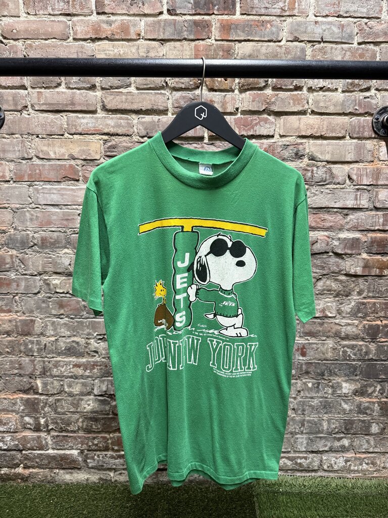 1971 Snoopy Joe's New York Jets Tee Green Sz. L