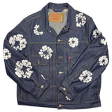Denim Tears Cotton Wreath Jean Jacket Black Sz. M