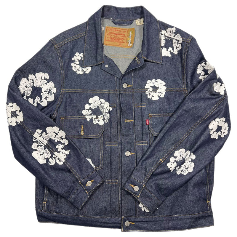 Denim Tears Cotton Wreath Jean Jacket Black Sz. M