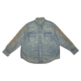 Denim Tears Western Stitch Button Up L/S Blue Sz. L