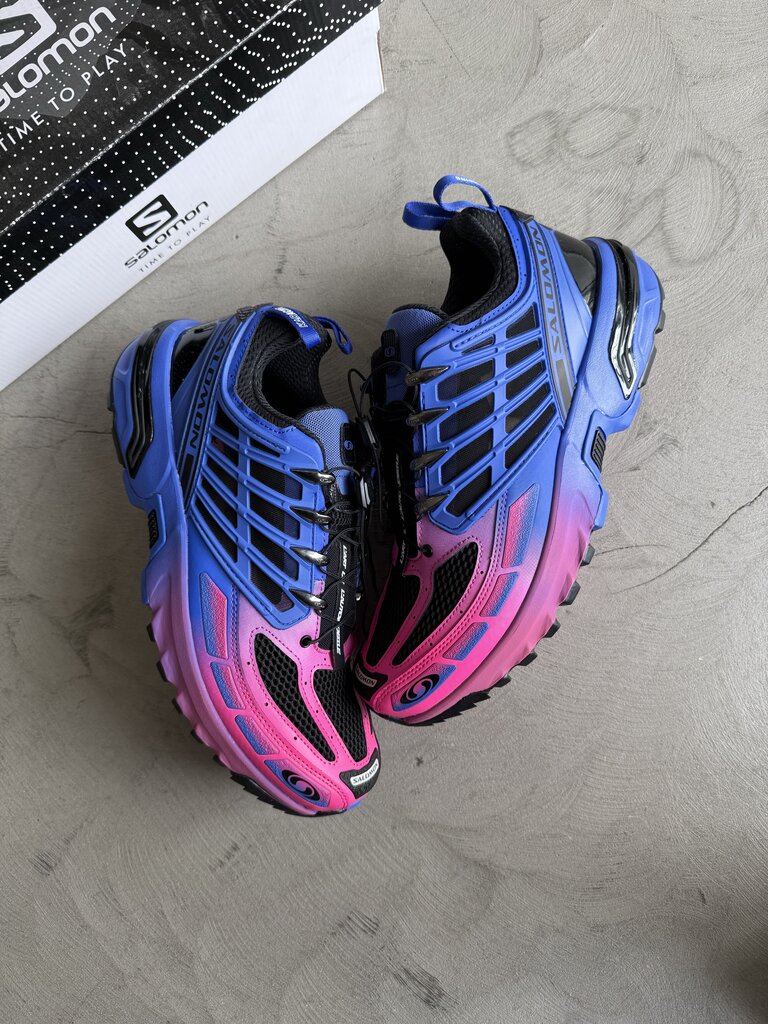 Salomon ACS Pro Advanced Car L'Art De L'Automobile Dazzling Blue Pink Glo Sz. 9.5