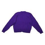 Vintage Karen Scott Knitted Cardigan Purple Sz. M
