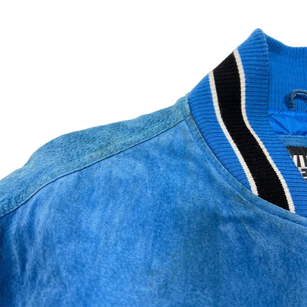 Vintage Nascar Ryan Newman Racing Varsity Jacket Black/Blue Sz. L