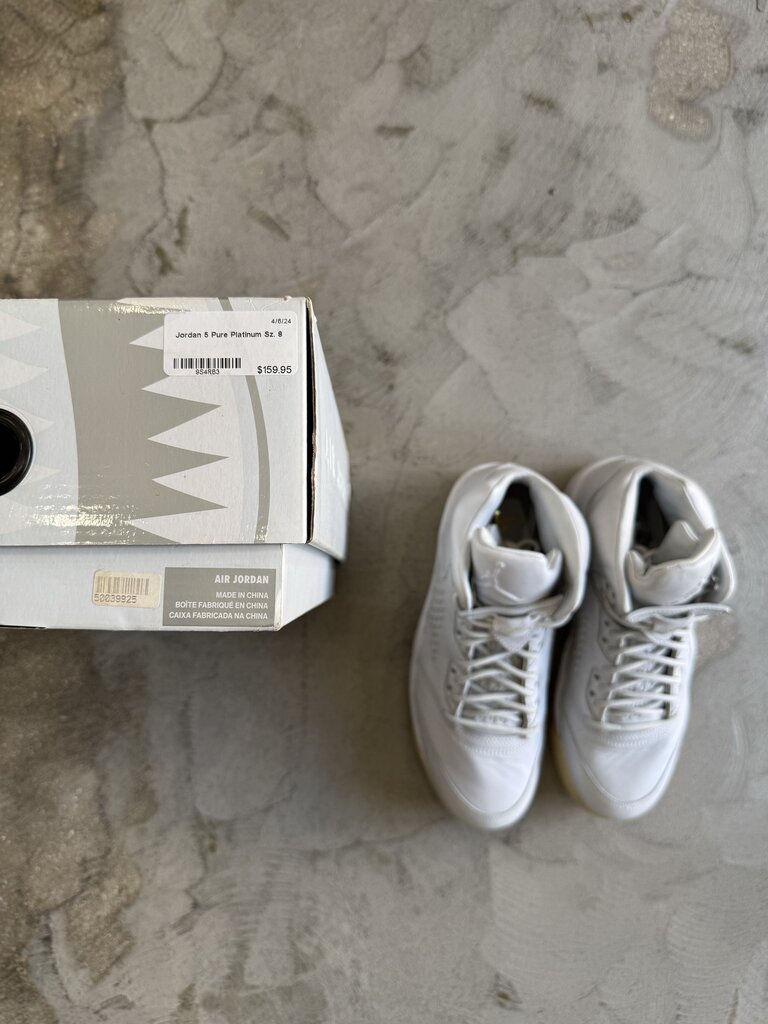 Jordan 5 Pure Platinum Sz. 8