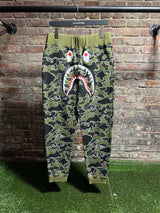 BAPE Green Psych Camo Shark Sweatpants Sz. M