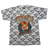 Vintage Virginia Cavaliers AOP Tee White/Navy Sz. L