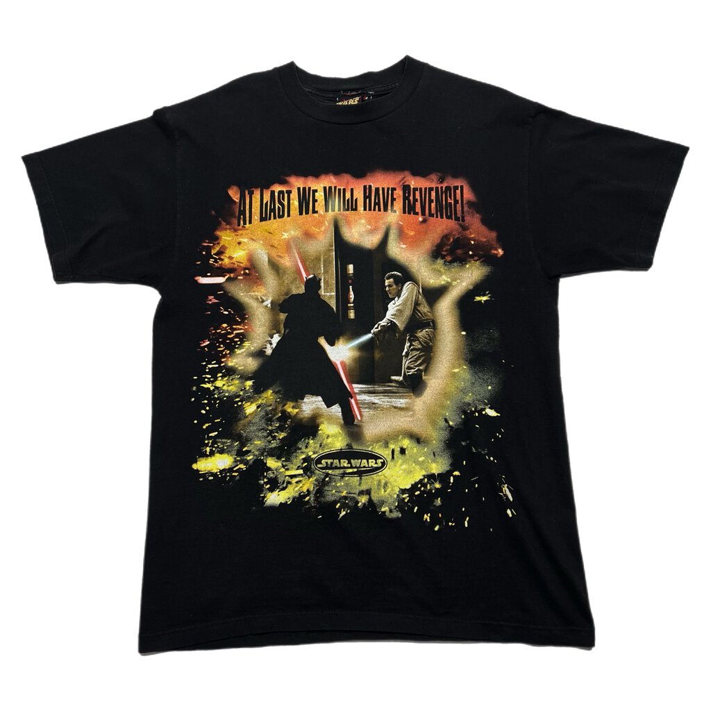 Vintage Starwars Episode 1 Duel Tee Black Sz. L