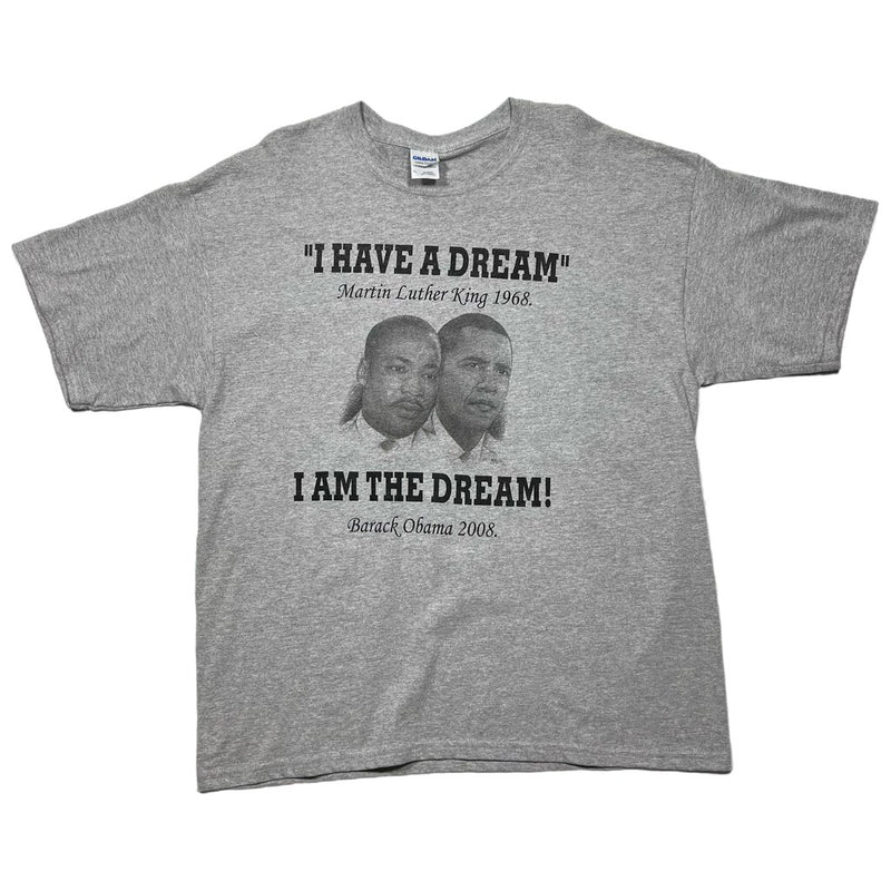 Vintage Obama/MLk Tee Grey Sz. XL