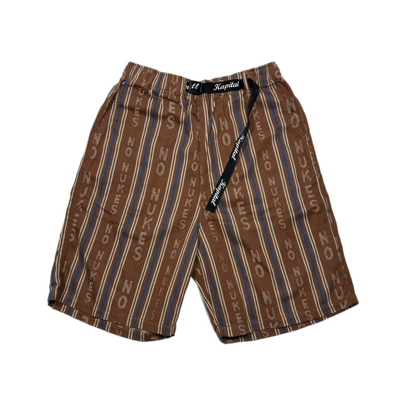 Kapital Linen Nukes Shorts Brown Sz. 3