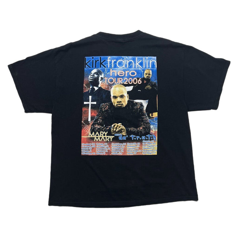Vintage Kirk Franklin Black Tee Sz. L