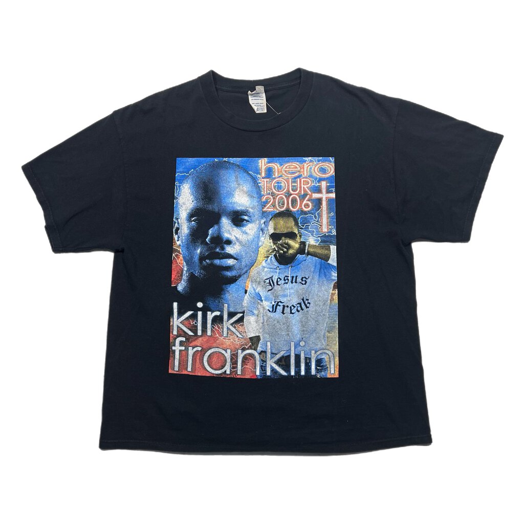 Vintage Kirk Franklin Black Tee Sz. L