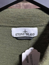 Stone Island Wool 3/4 Button Up Sweater Olive Sz. S