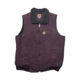 Vintage Carhartt Wool Lined Vest Wine Sz. XL